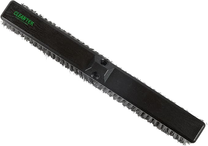 Restaurantware-BROOM HEAD ONLY: Clean Tek Professional 23.62-Inch Push Broom Head, 1 Heavy-Duty Cleaning Tool - Handle Sold Separately, Fine Flagged Bristles, Black Plastic, Outdoor Use