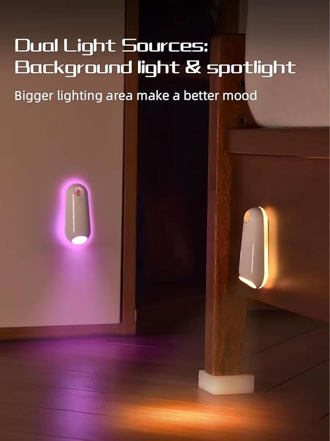 Purivio Self Cleaning UV Toilet Sanitizer Light, Motion Sensor Toilet Bowl Light, USB Rechargeable LED Night Light, Easy Install Bathroom Light for Night Use, Kids & Elderly Safe
