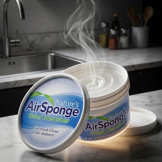 Air Sponge No Scent Odor Absorber (1 lb) Gel – Freshener for Home – Pet Odor Eliminator – Deodorizer and Room Air Fresheners Scent – Pack of 2