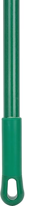 SPARTA 60" Fiberglass Dust Mop Replacement Handle with Clip-On Jaw Clamp Connector, Sliding Locking Collar, Commercial Floor Cleaning, Green (Pack of 12)