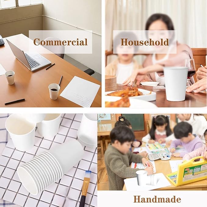 300 Pack 3 oz White Paper Cups, Bathroom Cups Disposable, Moushwash Cups for Snack, Water, Juice,Candy Ideal for Party Bathroom and Office