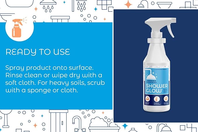 ShowerGlow Foaming Restroom Cleaner, Ready-To-Use, Non-Corrosive, 1 Quart (Case of 12)