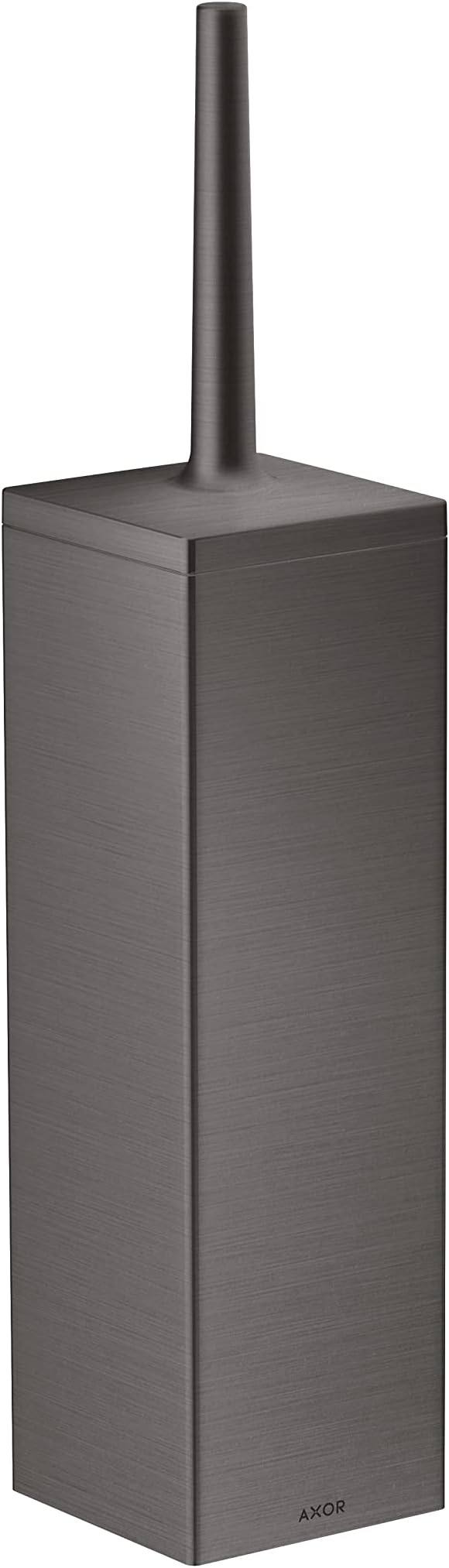 AXOR Universal Rectangular Toilet Brush Holder, Wall-Mounted in Brushed Black Chrome, 42655340