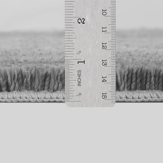 Bath Rugs Set 3 Pieces Bathroom Mat Soft Absorbent Plush Shaggy Soft Floor Non Slip Shower Bath Tub Machine Washable (Charcoal-Leaf, 20"x32"/20"x20"/17"x24")