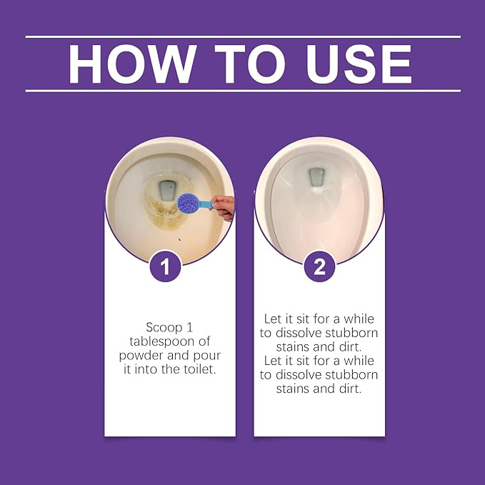 Ultra Foaming Toilet Cleaner Powder Pouches Self-Activating Cleaning Foam Easy Deep Clean for Home & Bathroom 