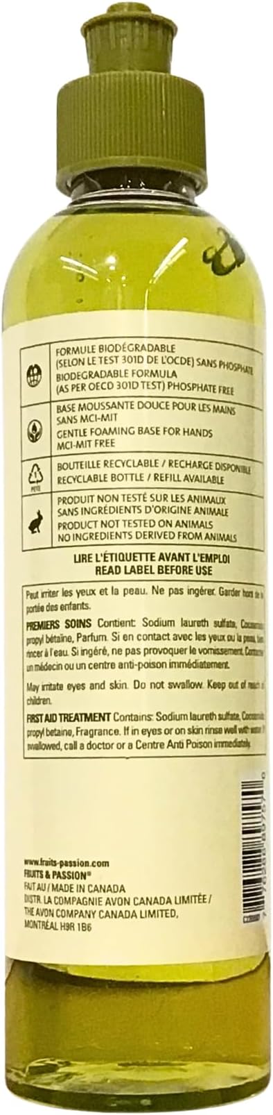 Cucina Fruits & Passion Travel Mini Dish Detergent Refill 3-Pack - Concentrated, Grease-Cutting and Gentle Liquid Soap, Coriander and Olive Tree, 8.1 fl oz Each