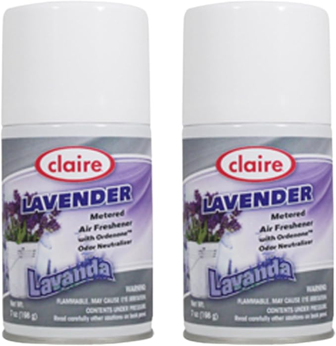 Claire CL115 Lavender Metered Air Freshener; 7 Oz (2 Pack)