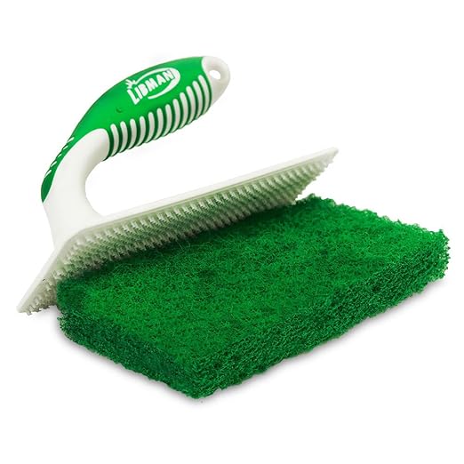 Libman Commercial 1161 Tile and Tub Scrub, Polypropylene, 6" x 3", Green and White (Pack of 6)