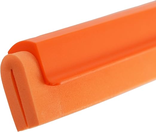 SPARTA 4156724 Plastic Double Foam Squeegee, Commercial Squeegee with Durable Contruction for Cleaning, Commercial, Residential, 18 Inches, Orange (Pack of 6)