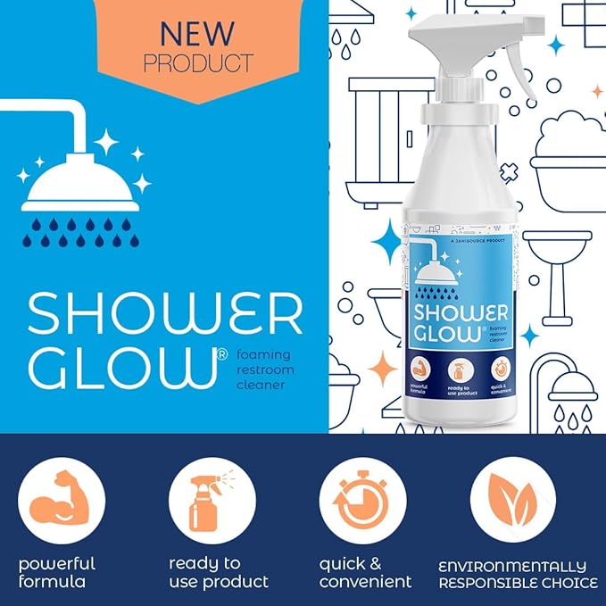 ShowerGlow Foaming Restroom Cleaner, Ready-To-Use, Non-Corrosive, 1 Quart, Each