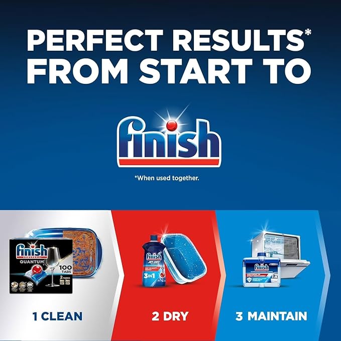 Finish - Quantum with Activblu Technology - 100 Tabs - Dishwasher Detergent - Powerball - Ultimate Clean and Shine - Dishwashing Tablets - Dish Tabs 50ct (Pack of 2)