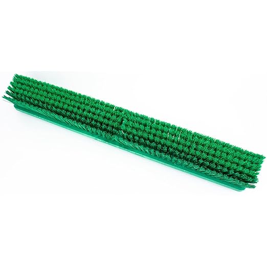 SPARTA Omni Sweep – 24" Heavy Duty Broom Head for Outdoor and Indoor Use, Nonabsorbent Block, Multi-Surface Deck Brush for Garage, Patio, Kitchen, and Concrete, Green, Pack of 12