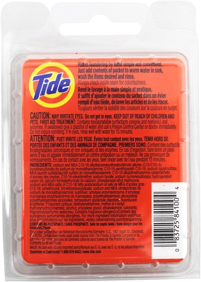 Tide Travel Sink Packets Size 3ct