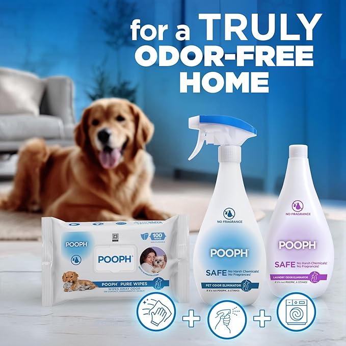 POOPH® Laundry – 32oz Bottle (16 Loads) – Eliminates The Toughest Odors in a One Wash – With No Fragrances. Just Add 2oz With Laundry Detergent – No Harsh Chemicals, Safe for People & Pets
