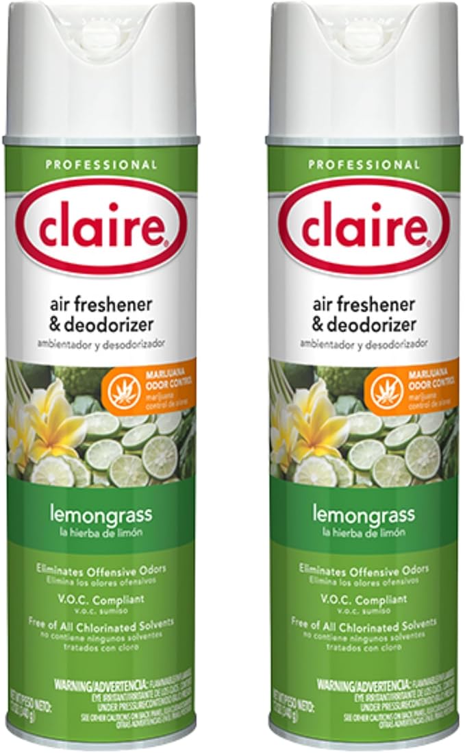Claire CL1307 Lemongrass Air Freshener & Deodorizer (2 Pack)