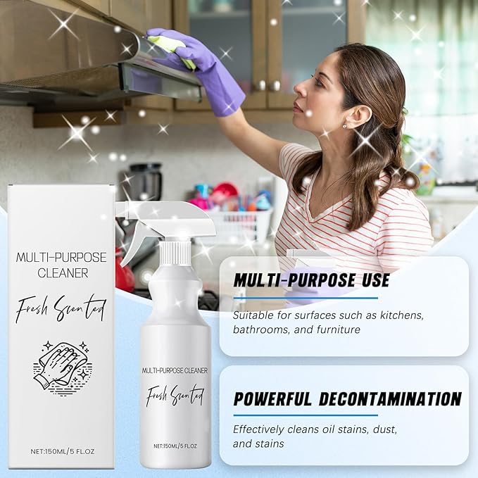 cuoct 2Pcs R & W Multi Purpose Cleaner, Multi Purpose Cleaner,All-purpose Rinse-free Cleaning Spray,Multipurpose Bathroom Foam Cleaner