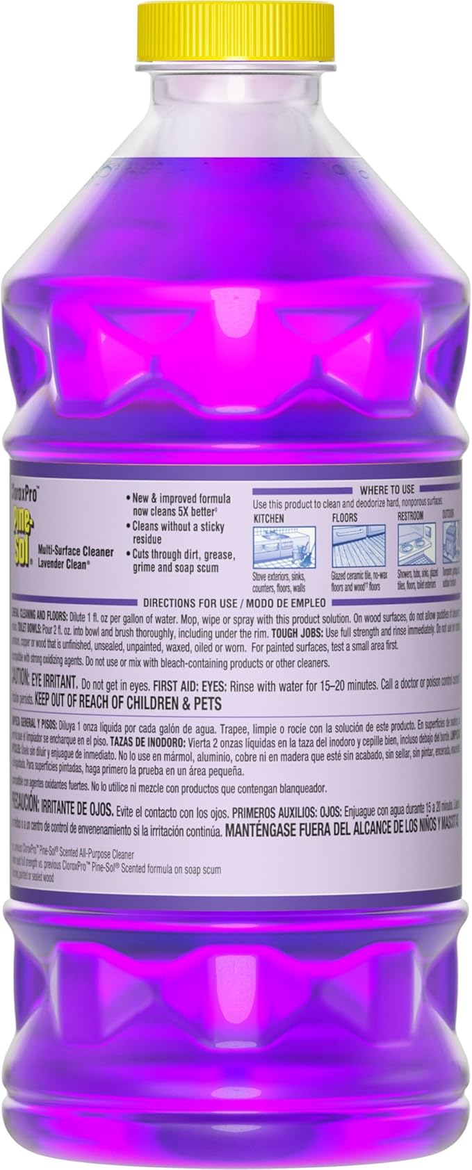 CloroxPro Pine-Sol Multi-Surface Cleaner, All Purpose Cleaner, Lavender Clean, 40 Fluid Ounces (Package May Vary)