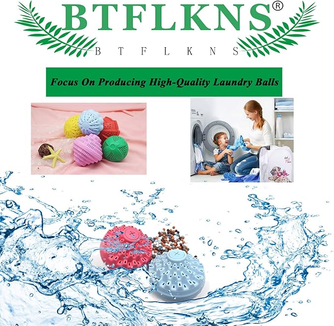 Eco-Friendly Laundry Balls Set, With Ceramic Balls 150g & Storage Bag (Blue)