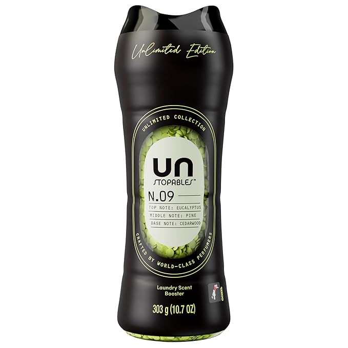 Downy Unstopables Unlimited Collection In-Wash Laundry Scent Booster Beads, No. 09, Fine Fragrance, Long-Lasting Fresh Scent Beads, 10.7 oz