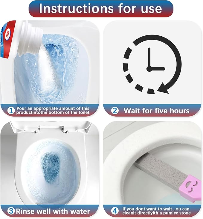 Toilet Bowl Cleaners, Toilet Cleaning, Bathroom Cleaner for Urinals, Washbasins, Tile Walls, 3pcs