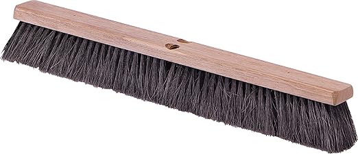 SPARTA Flo-Pac Tampico Floor Sweep, Floor Brush, Broom for Cleaning, 24 Inches, Black, (Pack of 12)