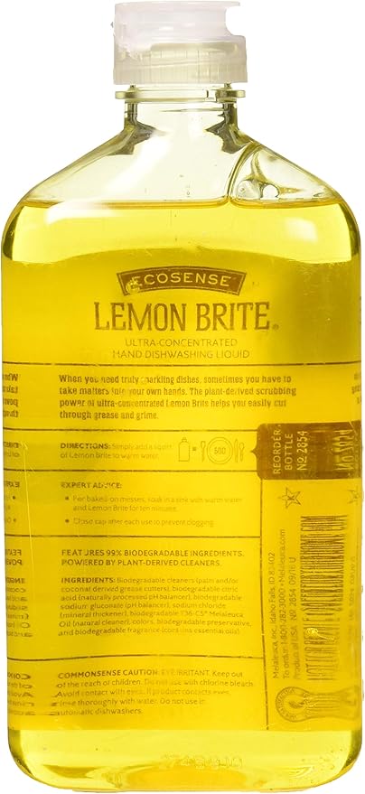 Melaleuca EcoSense Lemon Brite Dishwashing Liquid 16oz - Lemon Scented