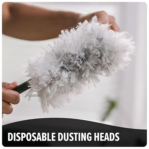 Dirt Devil Telescoping Extended Reach Duster, Hand Duster for Multi-Surface Cleaning, Includes Replacement Disposable Heads, Dusters for Home Use