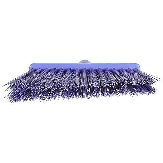 Vikan 29148 Broom, Angle Cut, 11.4" Extra Stiff, Purple