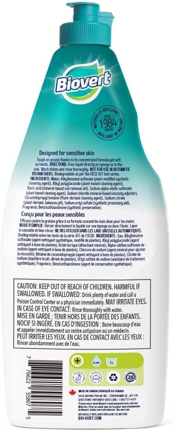 BIOVERT Dishwashing Liquid, 23.67 OZ