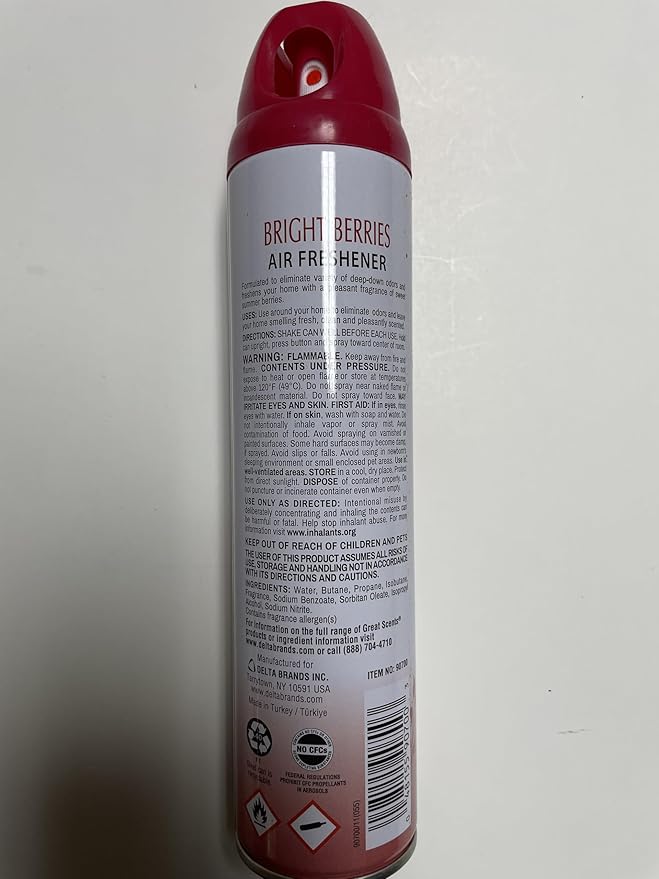Wizard Great Scents Air Freshener bright berries, 9 oz Odor Neutralizer Wizard The Magic of Fresh Air Freshener (Pack of 3)