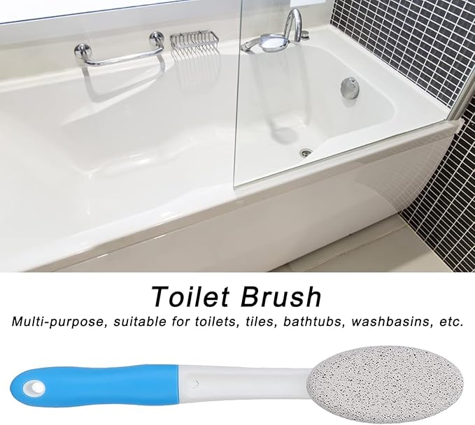 Pumice Cleaning Stone with Handle, Pumice Stone Cleaning Brush Toilet Bowl Cleaner for Household Sink Pool Bathroom Kitchen