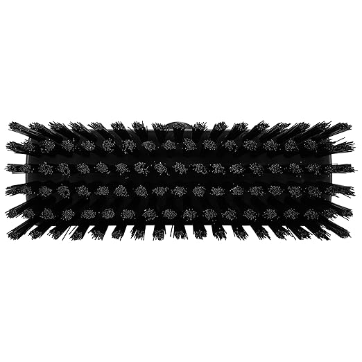 Vikan 70429 Compact Wall/Deck Scrub, 8.9", Stiff, Black