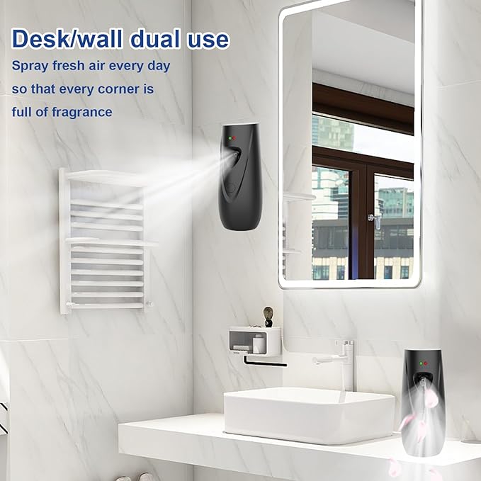 Automatic Air Freshener Spray Dispenser Free Standing or Wall Mounted Automatic Aerosol Spray Dispenser for Home, Indoor, Bathrooms, Offices, Hotels and Commercial Places (B-03)