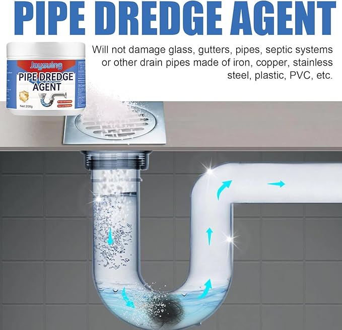 Drain Cleaner - Unclog Kitchen Sink, Bathroom Drain, Toilet, Hair & Grease Remover, Deodorizer, Safe for All Pipes(3PCS)