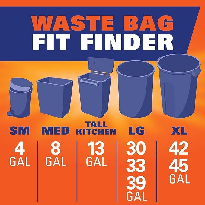 Hefty Ultra Strong Multipurpose Large Trash Bags, Black, Unscented, 30 Gallon (14 Count (Pack of 3))