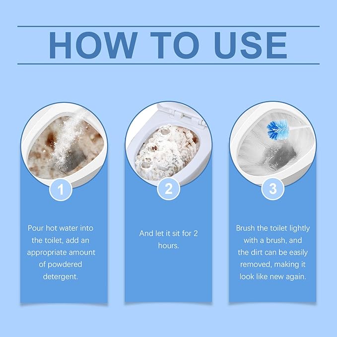 Splash Toilet Cleaner, Self Activating Miracle Powder for Toilet Bowl Cleaning, Powerful Instant Toilet Bowl Cleaner for Toilet Bowl Squatting Pans (1, 1 box)