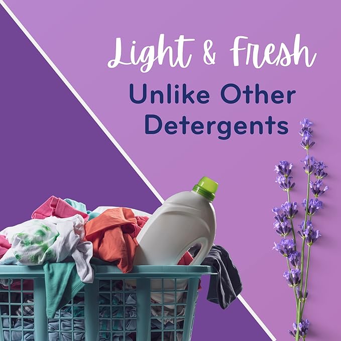 Eco-Gals Eco-Squares laundry detergent sheets with zero waste dry soap technology for cleaning linen and clothes in regular and high efficiency top and front load washing machines, Lavender
