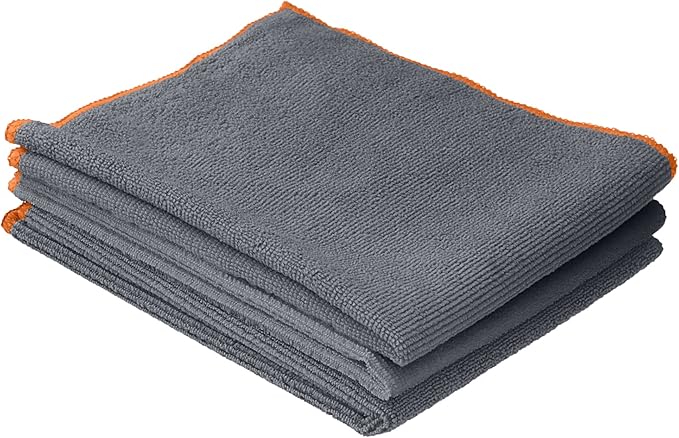 Superio Microfiber Cleaning Cloth for Cars, Kitchen Cleaning Rags for Housekeeping, 16" Micro Fiber Towels for House, Bathroom Absorbent All-Purpose Streak-Free lint-Free Wash Cloths (Grey), 30 Pack