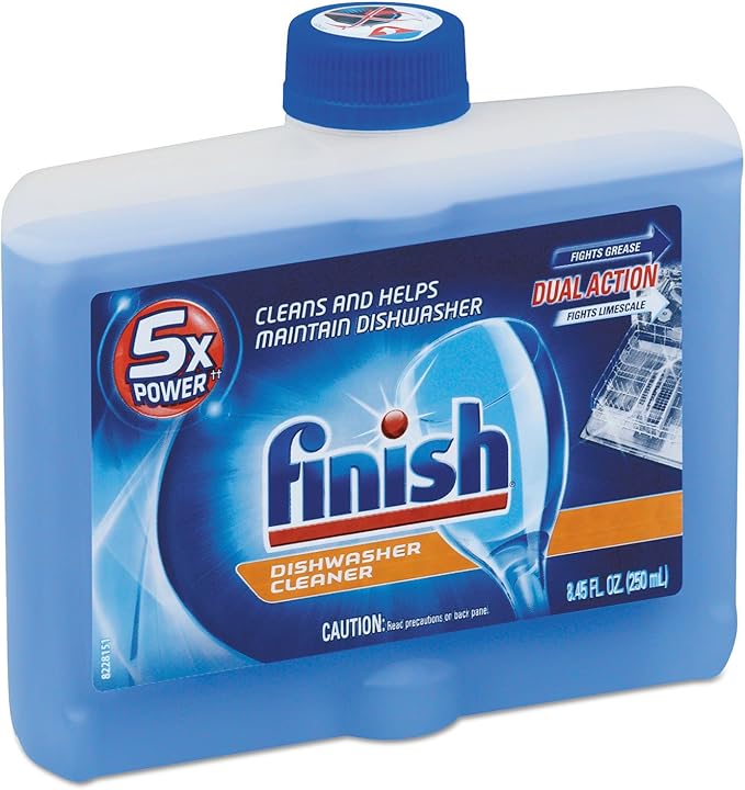 FINISH 95315 Dishwasher Cleaner, Fresh, 8.45 oz Bottle, 6/Carton