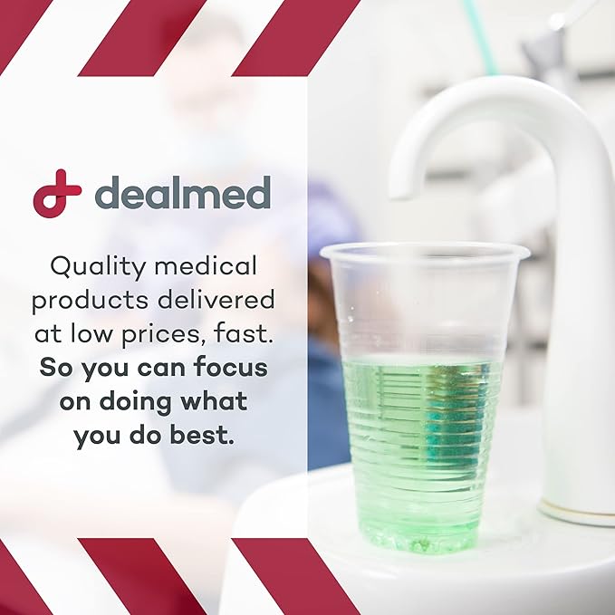 Dealmed Professional 3 oz. Disposable Plastic Cups - 100% Recyclable for Healthcare, Dental, Veterinary & Food Service Use (Pack of 100)