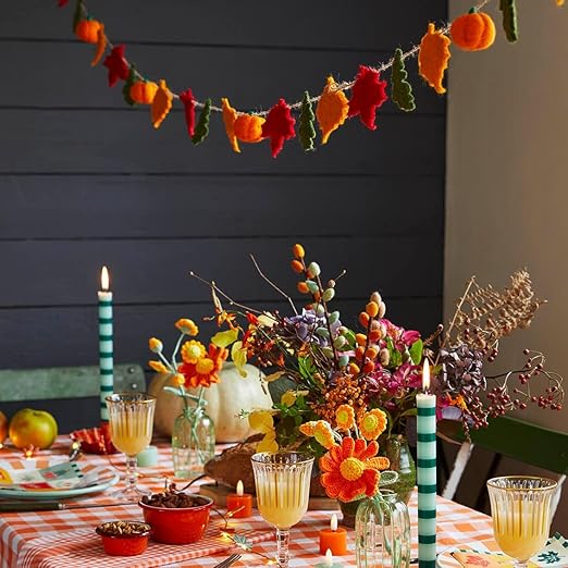 Talking Tables 2 x Orange Gingham Kitchen Tea Towels Table Linen Fabric Dish Cloths Large Checkered Cloth Napkins Absorbent Durable Soft Cotton Quick Drying, ECO Packaging 17 x 27 Inches