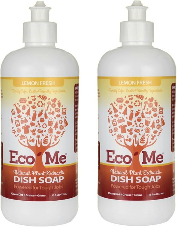 Eco-me - Lemon Fresh Dish Soap 16 oz (2 Pack, Lemon Fresh)