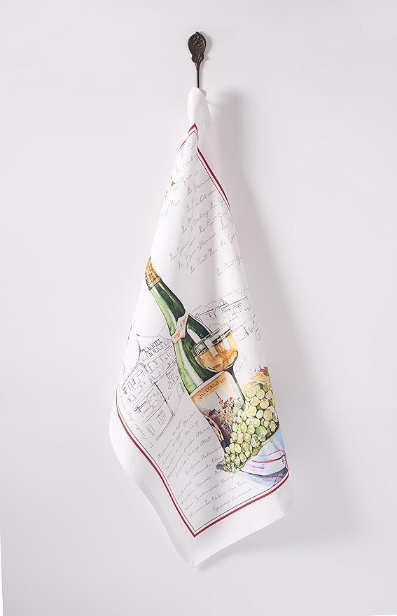 Maison d' Hermine Kitchen Towels Set of 3 100% Cotton 27.50" x 20" Reusable Cloth Tea Dish Towels Absorbent with Hanging Loop for Kitchen Farmhouse Hotel Spring Summer - Ribeauville