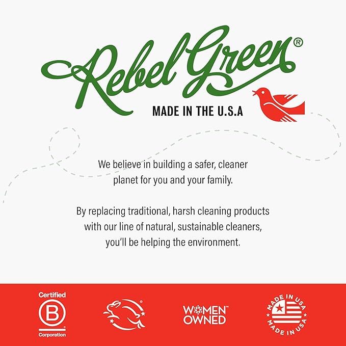 Rebel Green Natural All-Purpose Cleaning Spray - Plant-Derived Multi-Surface Cleaner with Essential Oils for Kitchen, Bath, Countertops and More - Lavender & Grapefruit Scent - 16 oz - 2 Pack