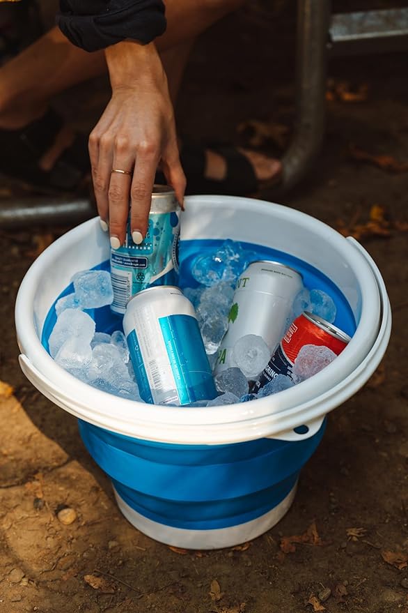 Coghlan's Collapsible 1.3-Gallon Bucket – Lightweight, Portable Camping Water Container for Dishwashing, Cleaning, and Gear Storage – Durable Design, Ideal for Campers, Hikers, and Outdoor Activities
