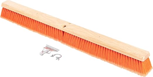 SPARTA Flo-Pac Flagged Sweep Floor Broom for Cleaning, 36 Inches, Orange