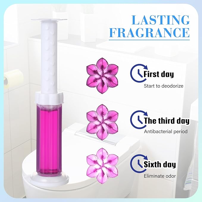 16 Pcs Flower Toilet Gels 224 Count 8 Kinds Stamp Bowl Gel Scent Toilet Stain Removal Cleaner Air Freshener Flower Stamps Pack for Bathtubs Bathroom