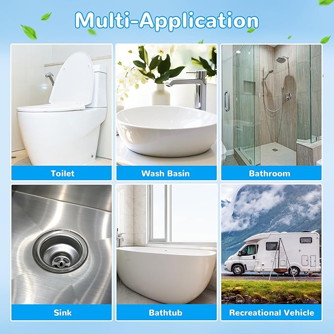 Effacera 36 Refills Disposable Toilet Bowl Paper Bulk Toilet Fresh Flushable Refills for Bathroom Brush Accessories Supplies Starter Kit (Ocean Scent)