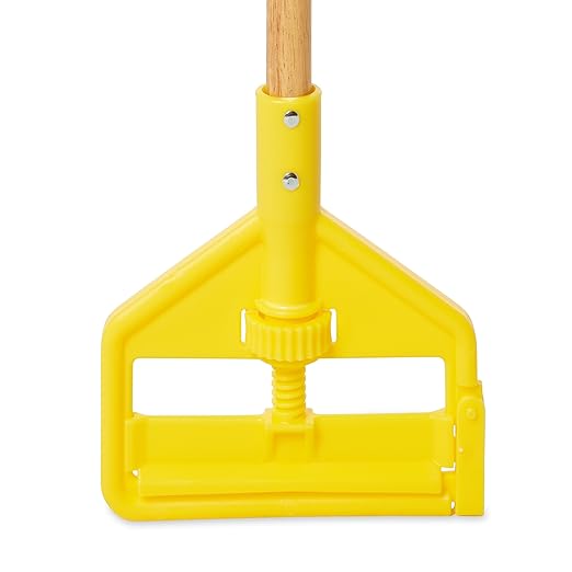 Rubbermaid Commercial Products Invader 54" Wood Wet Mop Handle, Natural, for Professional/Industrial Floor Cleaning, Compatible with 1" Headband Mops for House/Offices/Commercial Environments