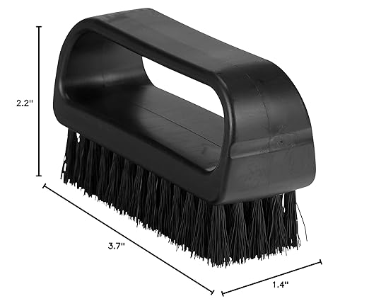 Remco-643319 ColorCore 4" Nail Brush, Medium - Black